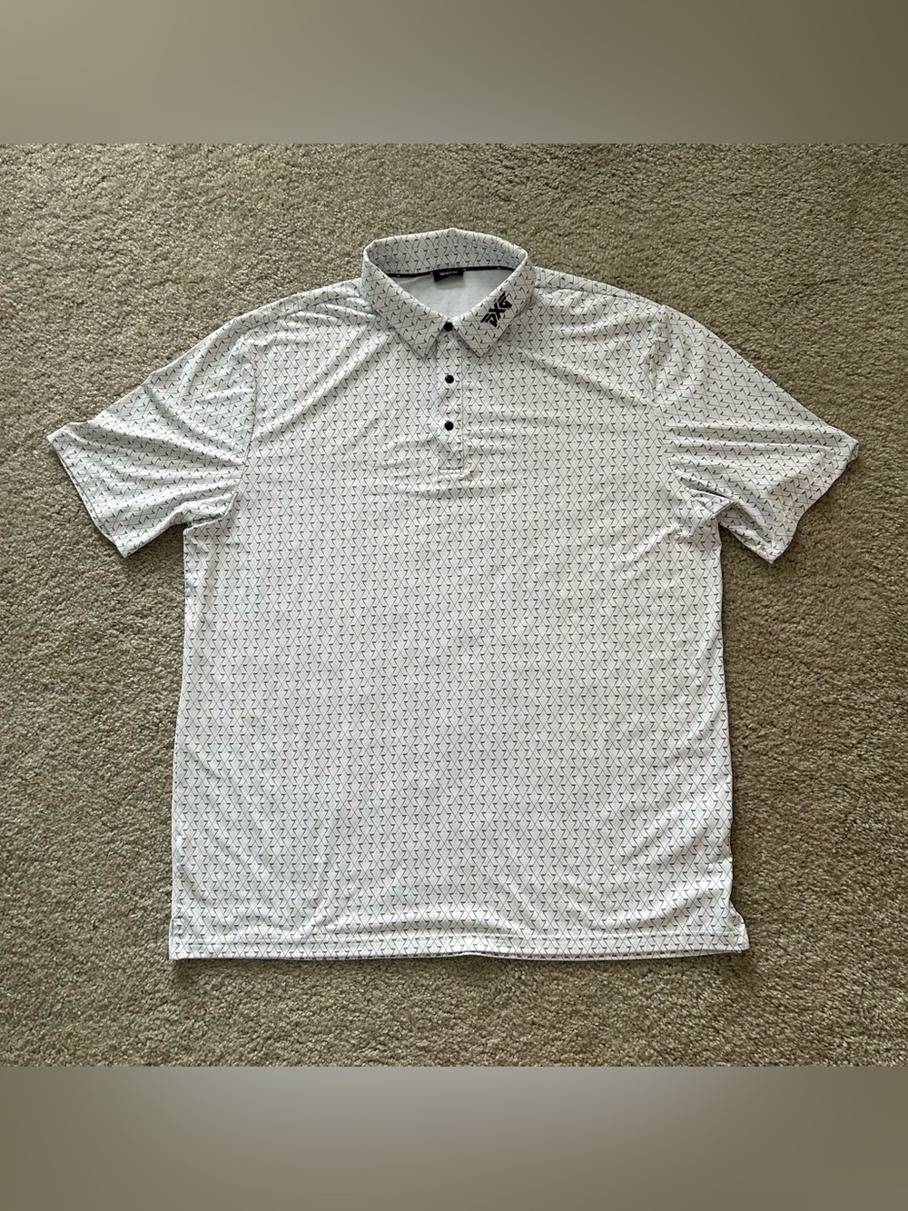 PXG Parsons Xtreme Polo Mens XL 1/4 Snap Geometric Golf Activewear Athletic